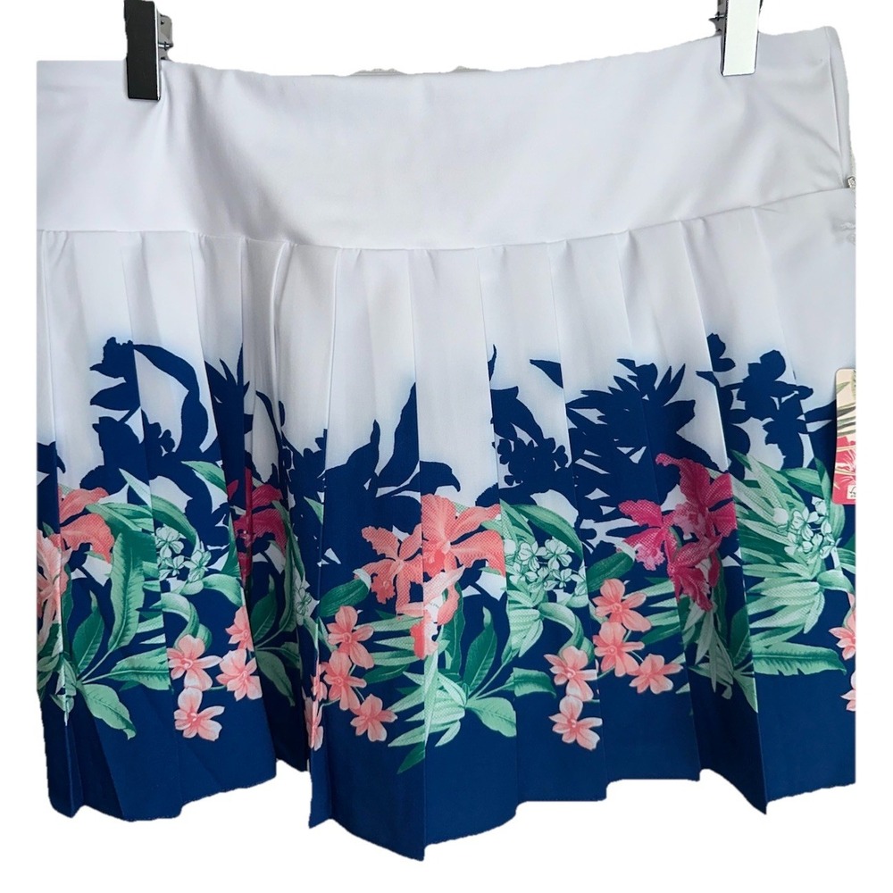 New Tommy Bahama‎ Everyday Active Golf Tennis Pleated Skort Floral Pickleball